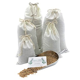 Organic Einkorn Whole Grain Farro Berries, USA Grown. Gluten Problems? Try Einkorn! Non-gmo. Original and Non-hybridized, Plastic-free Packaging (Einkorn Berries, 15 lb.)