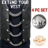 Milwaukee Leather Biker Vest Extender Set - 4 Piece Double