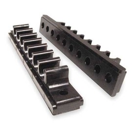 Tube Rack, 10 Channels, 1/4 In, Black, PK2