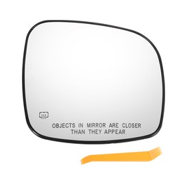 X AUTOHAUX Car Rearview Right Passenger Side Mirror Glass Replacement W/Backing Plate Heated White Glass for CHRYSLER TOWN & COUNTRY for DODGE GRAND CARAVAN for RAM C/V