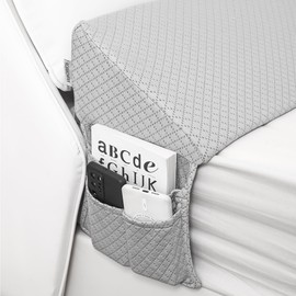 Rormcheny Full Bed Wedge Pillow Headboard Gap,Wedge Pillow Headboard/Bed Gap Filler,Fill The Gap (0-8") (Gray, 54"x10"x6")