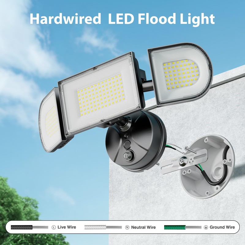 iMaihom 180W Dusk to Dawn Outdoor Lighting, 18000LM LED Flood