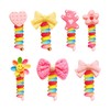 Pack of 7 Colourful Hair Bobbles, Phone Cable Hair Bobbles,