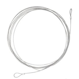 16.5Ft Security Safety Cable Luggage Lock Safety Cable Wire with Braided Steel Coated Double Loop by Ovener