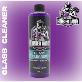 Hoosier Daddy 16oz Glass Cleaner - Streak-Free Formula for Crystal Clear Windows, Mirrors, and Glass Surfaces, Easy Spray for Multi-Use on Cars, Trucks, SUV, House, and More + Air Freshener (3-Pack)