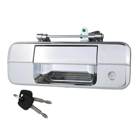 Osompar Exterior Tailgate Handle with Key Lock Cylinder Liftgate Latch Handle Assembly Compatible with 2007-2013 Toyota Tundra