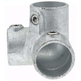PRO-SAFE Galvanized Structural Pipe Rail Fitting: 90° Side Outlet Elbow for 1-1/2" Pipe