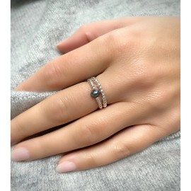 Soelle Jewelry Sterling Silver Stretch Rings with Freshwater Pearl - 5