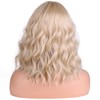 BERON Blonde Short Wigs for Women Girls Curly Wavy Shoulder