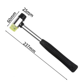 Small Rubber Mallet,25mm Double Head Hammer with Non-Slip Rubber Handle for Wood, Plastic, Leather, Jewellery, Crafts