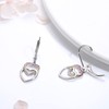 JeryWe 925 Sterling Silver Heart Dangle Earring for Women Silver