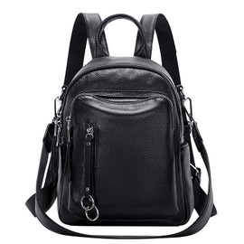 Altosy Genuine Leather Backpack, Women's Elegant Shoulder Bag, Women, Fashion, Casual Daypack - Black -