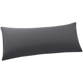 PiccoCasa Long Body Pillow Case Soft Brushed Microfibre Pillow Cover with Envelope Closure Dark Gray 50 x 140cm/ 4.6ft.
