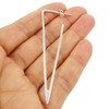 Long Solid 925 Sterling Silver Triangle Open Hoop Earrings in