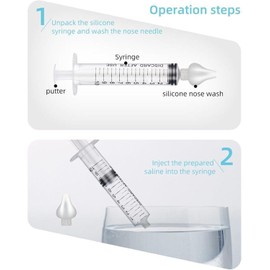 Silicone Baby Nasal Aspirator,Syringe Nasal Irrigator,10ml Nasal Irrigator Portable Infant Nose Cleaner Nose Aspirator with Cleanable and Reusable Silicone Nasal Suction Tip（Transparent） (2PCS)