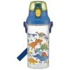 Skater Water Bottle 480ml Dinosaur Picture Plastic Clear Bottle for