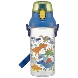 Skater Water Bottle 480ml Dinosaur Picture Plastic Clear Bottle for Kids Made in Japan PSB5TR-A