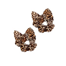 Leopard Scrunchies Hair Ring Ties Cheetah Hair Bands Ropes Ponytail Holder JW052 (Set-C)