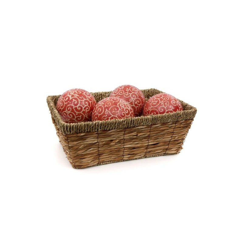 Red Lantern 4" Porcelain Ball Set - Set of 4