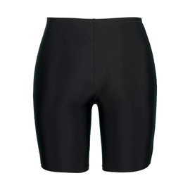 Ulla Popken Women's Swim Shorts, Large Sizes, Swimwear, in Black, Sun Protection, Quick-Drying and Elastic Waistband, 698609 -