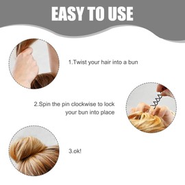 50 Stück Haargummi Spirale, DIY Haarspiralen, Spirale Haarspange, Unsichtbare Mode, Geeignet für Alle Haartypen, für Kinder, Mädchen und Frauen, für Den Alltag und Besondere Anlässe, Schwarz