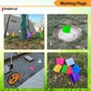 JIZHGRAD White Marking Flags for Lawn, 20 Pack Marker Flags,
