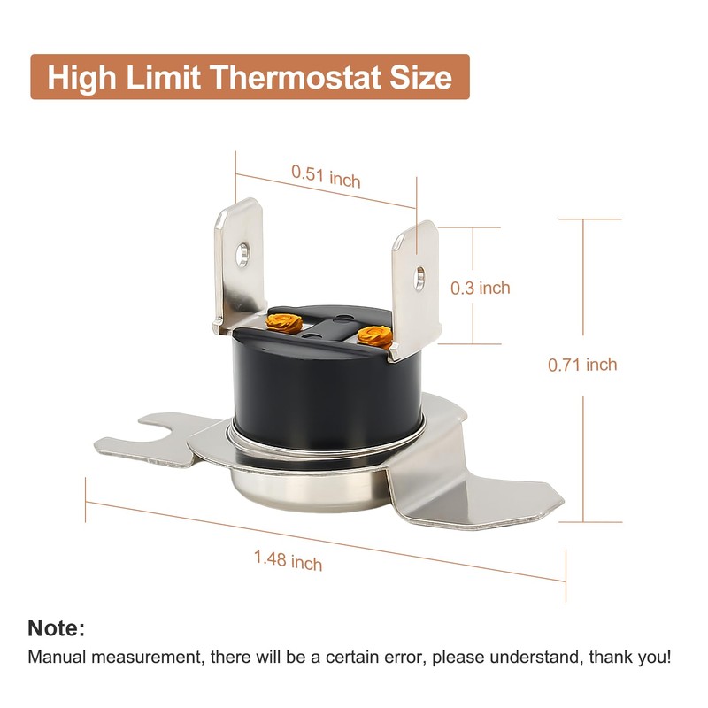 Powswopx WE4M137 Thermostat Hi-Limit for GE Dryer, Temperature Control up