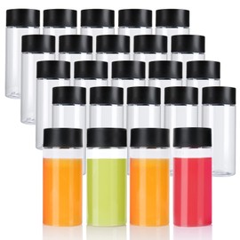 zmybcpack 24 Pack 8 oz Plastic Juice Bottles With Caps-Plastic Smoothie Bottles-Reusable Bulk Beverage Containers with Lids For Juice, Beverage