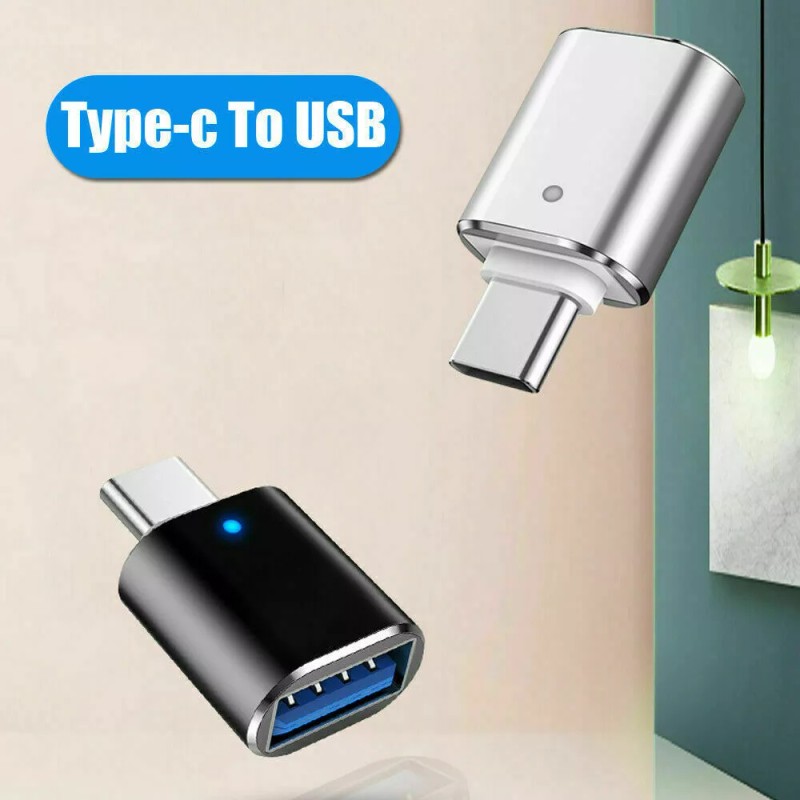 Ameribox LED USB-C 3.1 Male to USB A Female Adapter