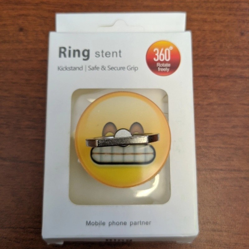 Ring Mobile phone finger Ring stent 360°swivels kickstand Grimacing Face