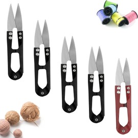 5 Pcs Thread Snips, Yarn Thread Cutter, High-Carbon Steel Sewing Scissors, Mini Small Snips Trimming Nipper Sewing Snips for Stitch, Knitting, Mini DIY Supplies, Crafts