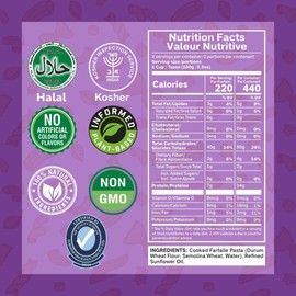 Pasta Zing Farfalle Pasta | Made with Italian Durum Wheat | Ready to Eat Meals in 55 Seconds | Microwave Meals, Fully Cooked | Vegan Pasta for Lunch Food and Easy Dinner Sides | Pack of 7, 7.05 Ounce