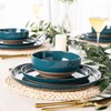 AmorArc Ceramic Dinnerware Sets for 4, 12 Pieces Handpainted Plates