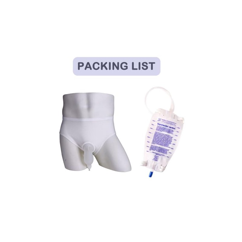 Bolsa de recolección de orina para hombre, urinario portátil reutilizable