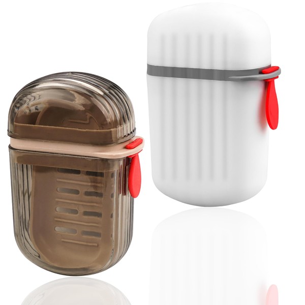 wonkeken Travel Soap Box Set 2-Pcs Soap Box with Drainage