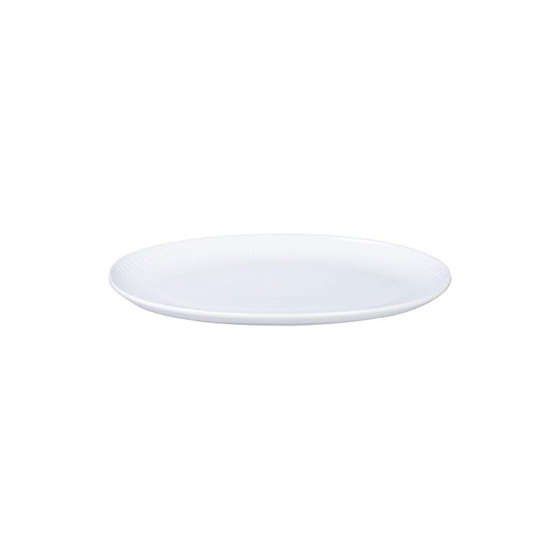 Royal Copenhagen 1016929 White Fluted Oval Dish Plate, 9.3 inches