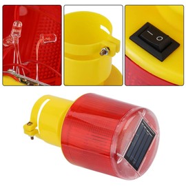 Vogueing Tool Solar Emergency Strobe Light LED Waterproof Flashing Alarm Lamp Warning Beacon Light Red for Car Truck Vehicle Boat (JS-05)