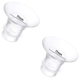 IVARONAL 2PCS Flange Insert 17mm Compatible with Momcozy M9/M6/M5/S12 Pro/S9 Pro/S12/Medela/Spectra/Bellababy/Lansinoh/KORSKR S21 24mm Wearable Breast Pump Replacement Accessories, 24mm Breast Pump Parts