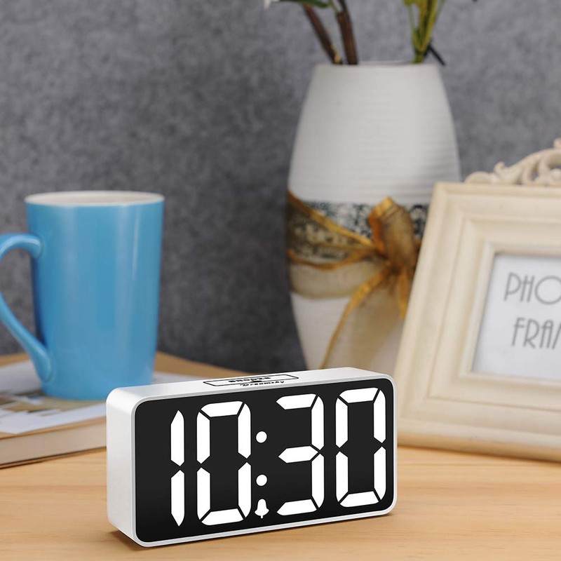 DreamSky Small Digital Alarm Clock for Bedroom, Large Big Numbers