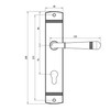 Beschläge Hamburg Emily Art 70-09 MPN PVD BB Door Handle