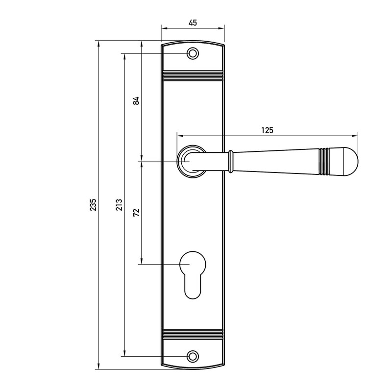 Beschläge Hamburg Emily Art 70-09 MPN PVD BB Door Handle