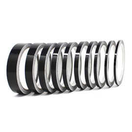 Finest Folia Decorative Strips 10 Metres Black Gloss for Car Motorcycle Boat Model Making Silver Chrome