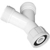 Quality Washing Machine 'Y' Piece Connector White Inlet Splitter 025623N