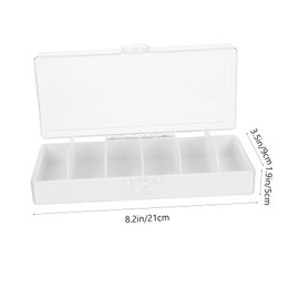 Operitacx Cable Management Box with Lid Multi Compartment Organizer for Cords Chargers and Data Cables for Home Office Storage White