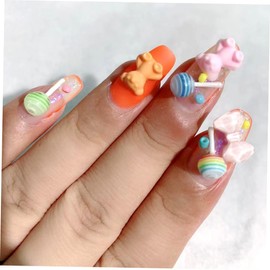 Baluue 100pcs Nail Art Charms Creative Lollipop Decorations for Manicure for Themed Parties Crafts and Personal Nail Styles