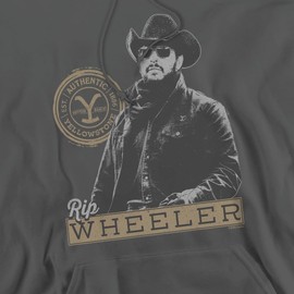 Popfunk Yellowstone Rip Wheeler Adult Pull-Over Hoodie, Charcoal, 4X-Large