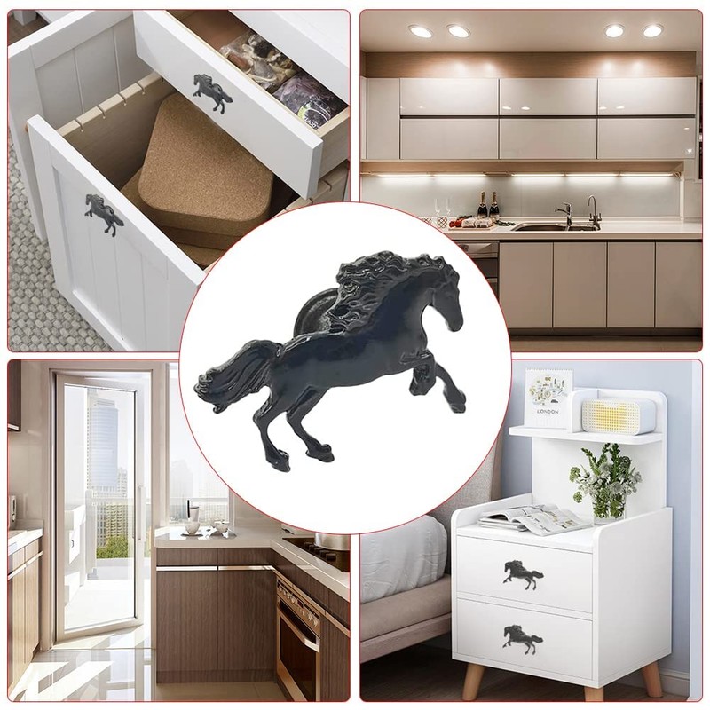 JfwuHap Horse Cabinet Knob 4 Pcs Drawer Dresser Knobs Pulls