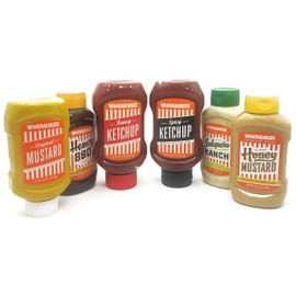 Whataburger Ultimate Variety Sauce and Condiment Pack - Ketchup, Mustard, BBQ Sauce, Jalapeno Ranch - 6-Pack Deal
