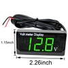 MEETOOT 57.2x29.3x11.8mm Digital Voltmeter Tester Waterproof Monitor Meter Battery Capacity