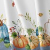Autumn Oval Tablecloth Thanksgiving Autumn Harvest Blue Pumpkin Sunflower Maple